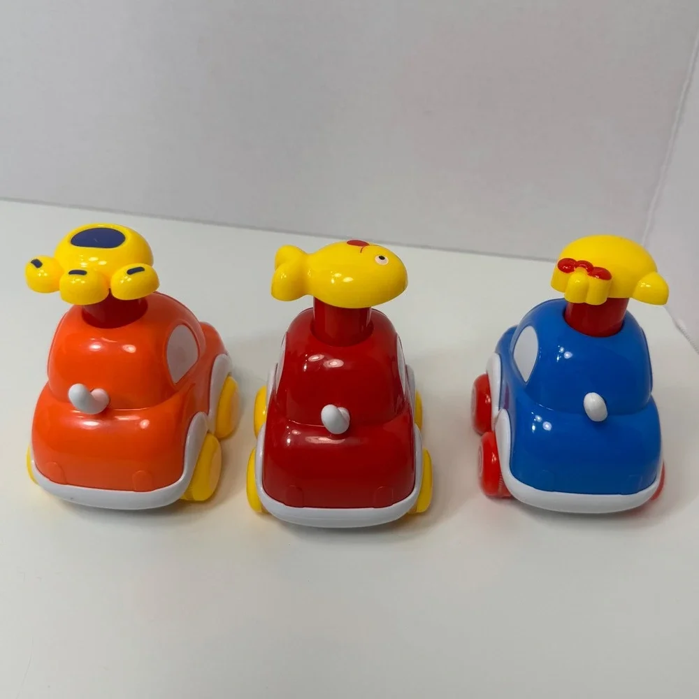 Press and Go 3 Piece Set Animal Toy Cars Toddler Friction Powered Interactive